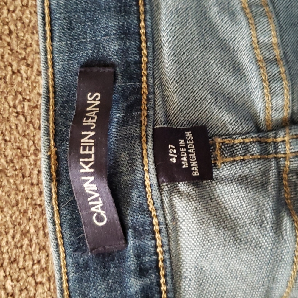 Calvin Klein midrise classic straight blue jeans - Picture 5 of 9